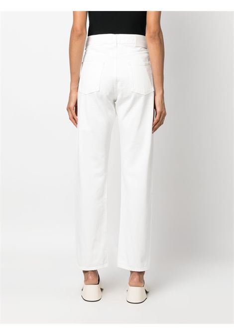 White Wular high-rise straight-leg jeans - LOULOU STUDIO women LOULOU DE SAISON | WULARIVRY